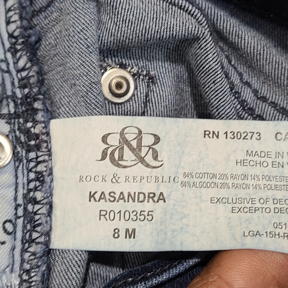 Rock & Republic Kassandra boot cut jeans size 8 - Picture 6 of 10